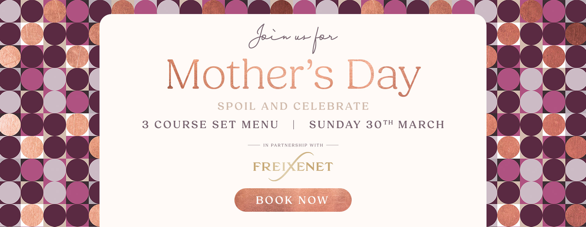 Mother’s Day menu/meal in Bourne End